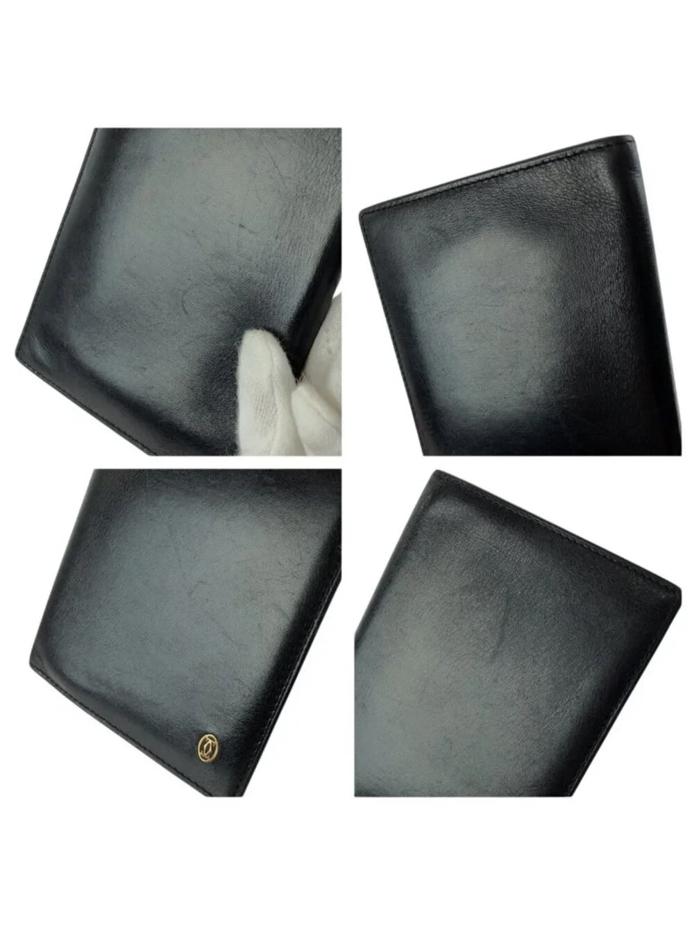 Cartier Pasha de Cartier Black Gold Leather Wallet